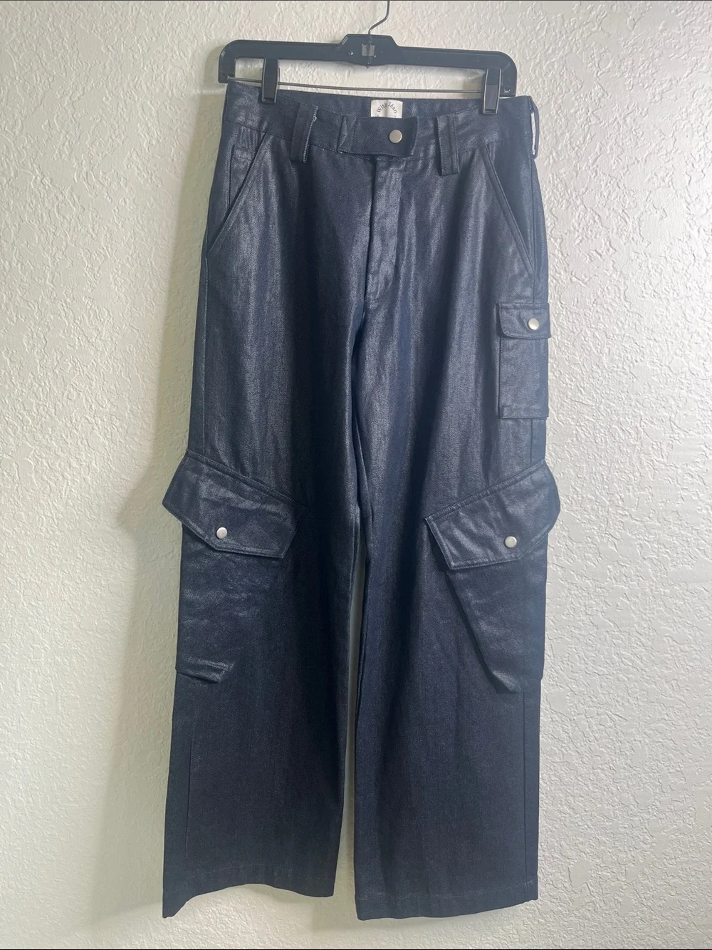 NWOT With Jean Rain Cargo Pants in Wax Blue Sz XS